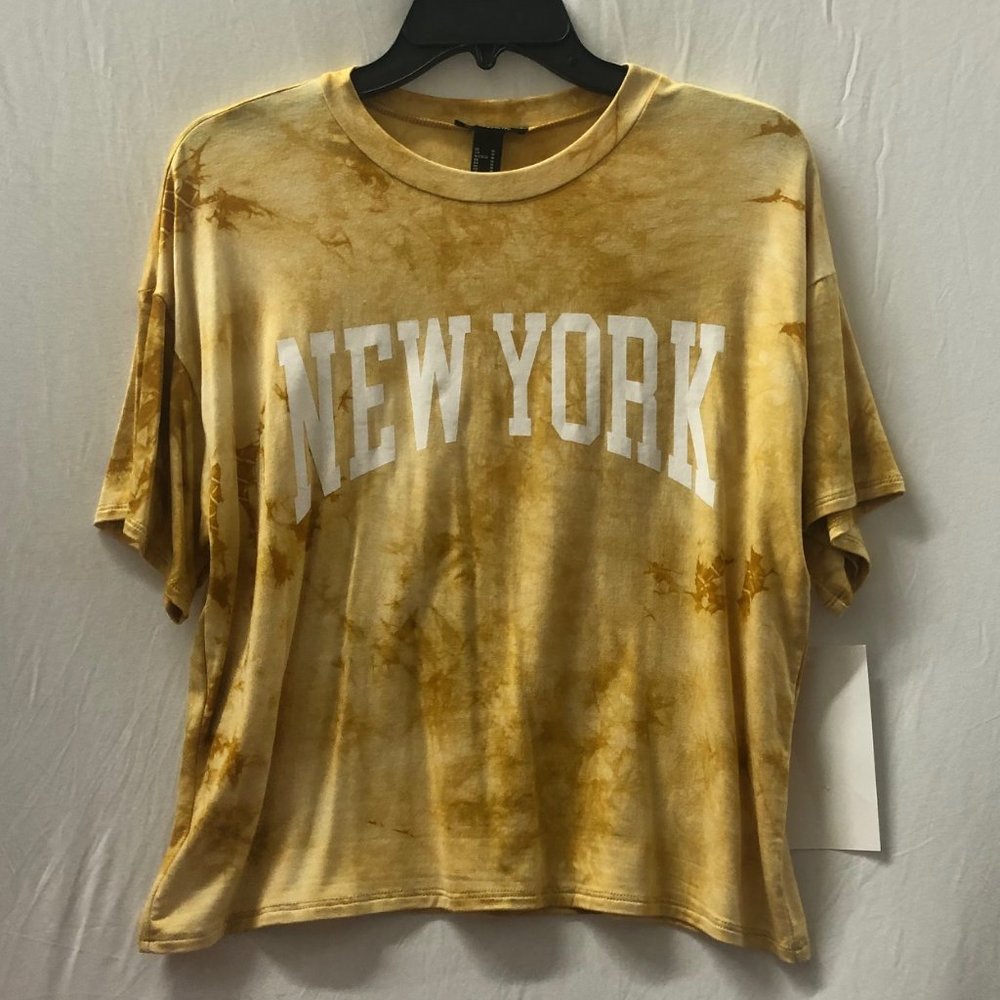 Publik yellow tie dye graphic tee